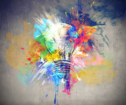colorful lightbulb
