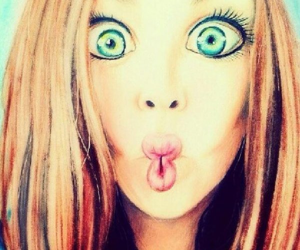 girl making silly face