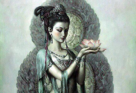 꽃을 든 힌두 여인