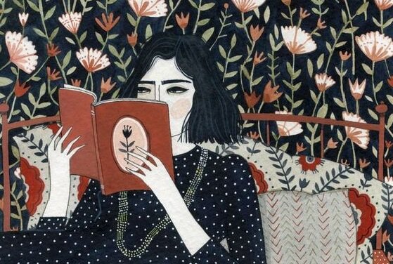 책을 읽는 여성