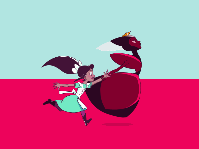 gif red queen dragging Alice