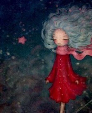 girl with eyes closed