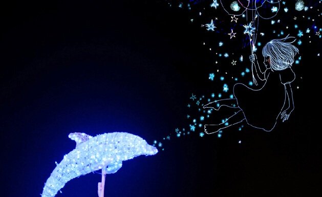 glowing dolphin