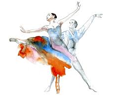 watercolor ballerinas