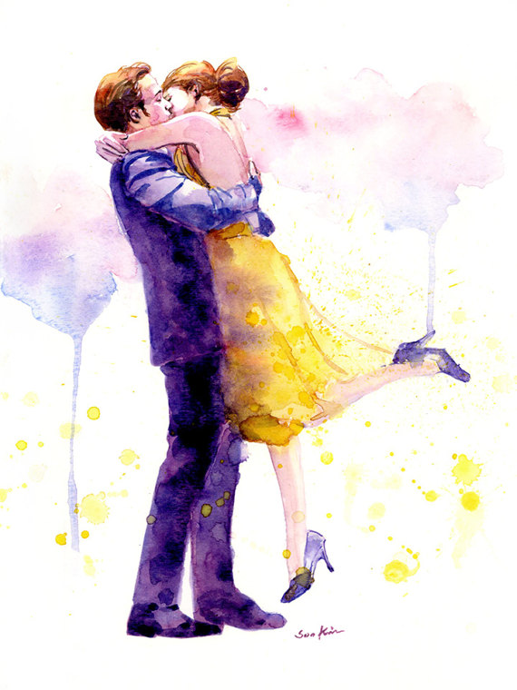 watercolor couple