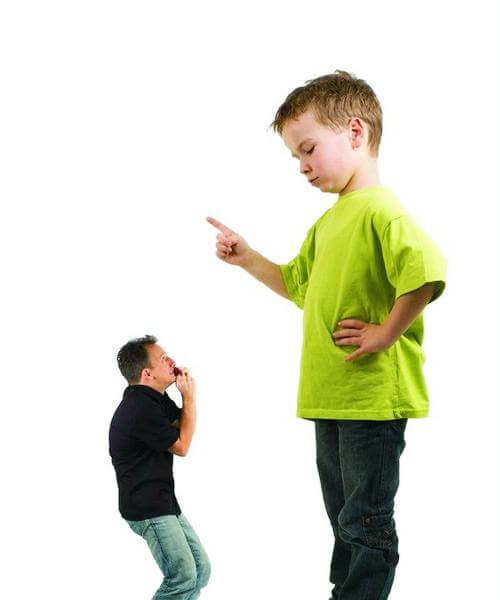 An adult afraid of setting limits with his child.