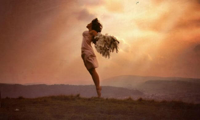 woman with wings