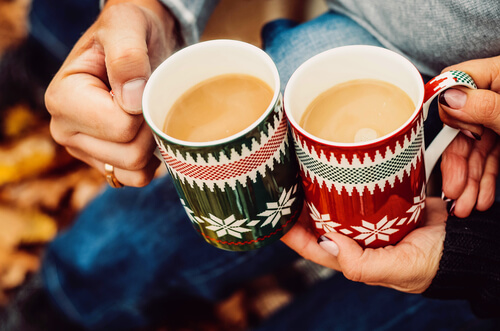 two people connecting over coffee