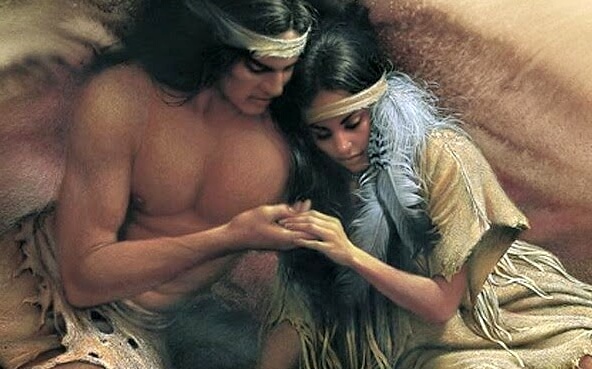 Native American couple together but not tethered