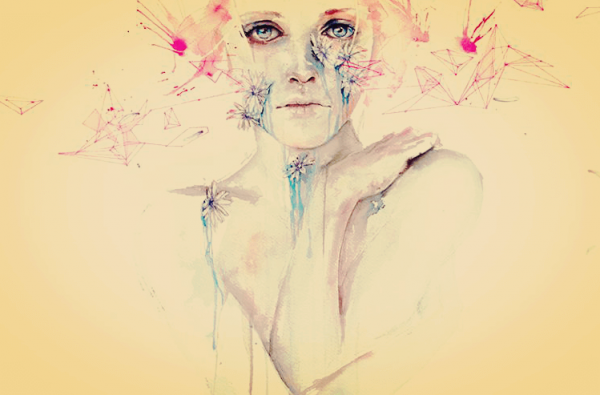 painting of woman with paint