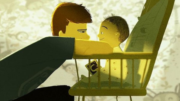 family relationships, father and baby son