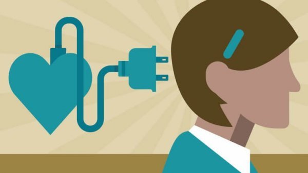 a heart plugging into a man's brain