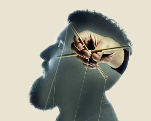 puppet strings in a man's mind