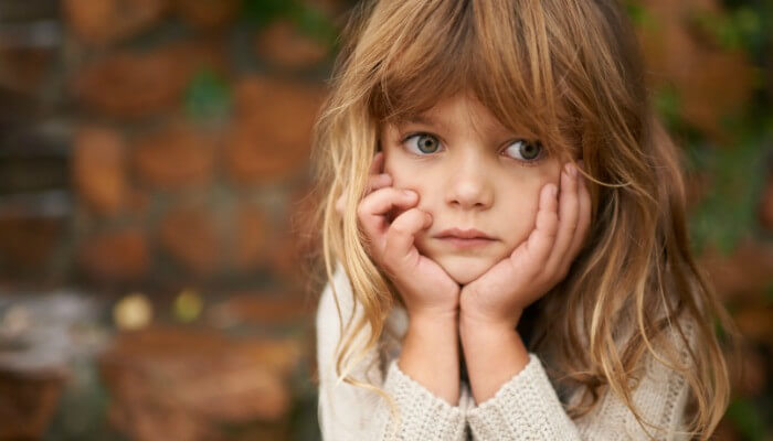 a sad little girl