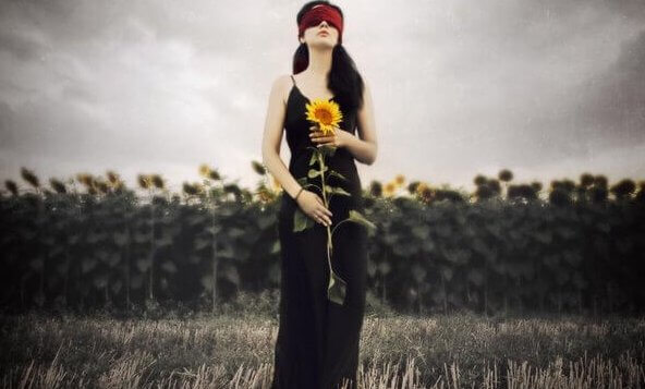 sunflowers woman