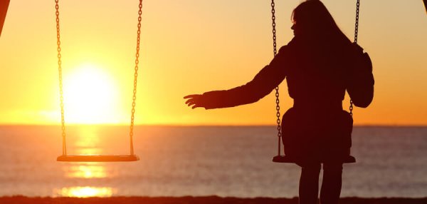 a woman missing her companion