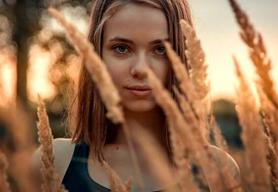 a brave girl in a field