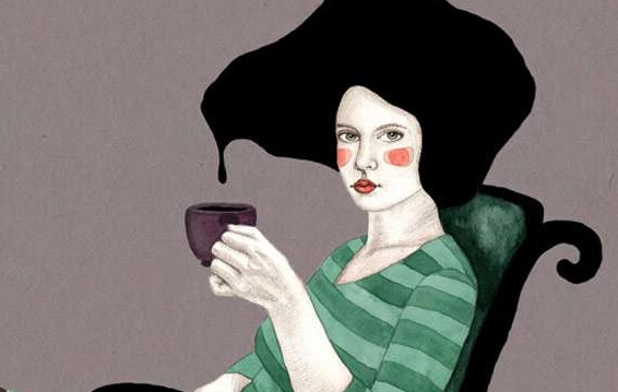Drinking tea