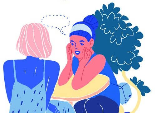 a woman giving another praise