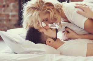 Foreplay and cuddling in bed