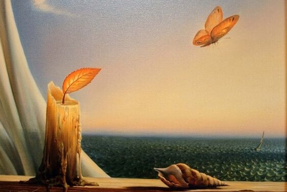 a fantasy scene of a butterfly