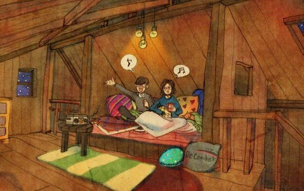 Friends singing with empathy