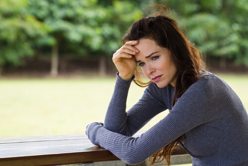 A woman with a high need for approval, upset.