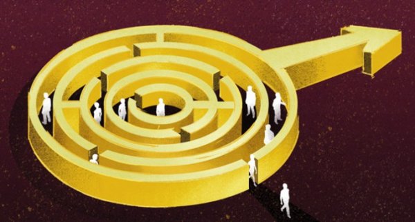 sexism symbolized with a maze