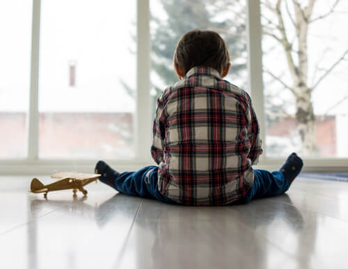 A child playing solo.