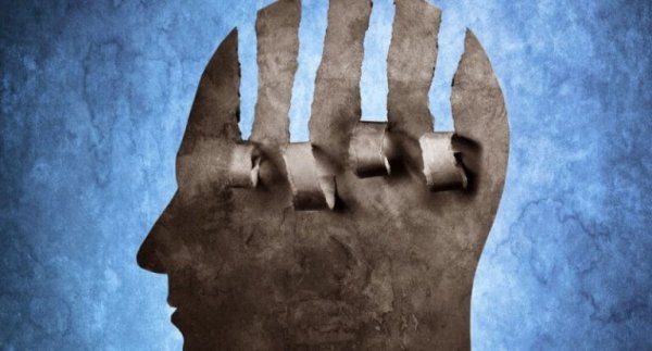 a profile with scratches on the head