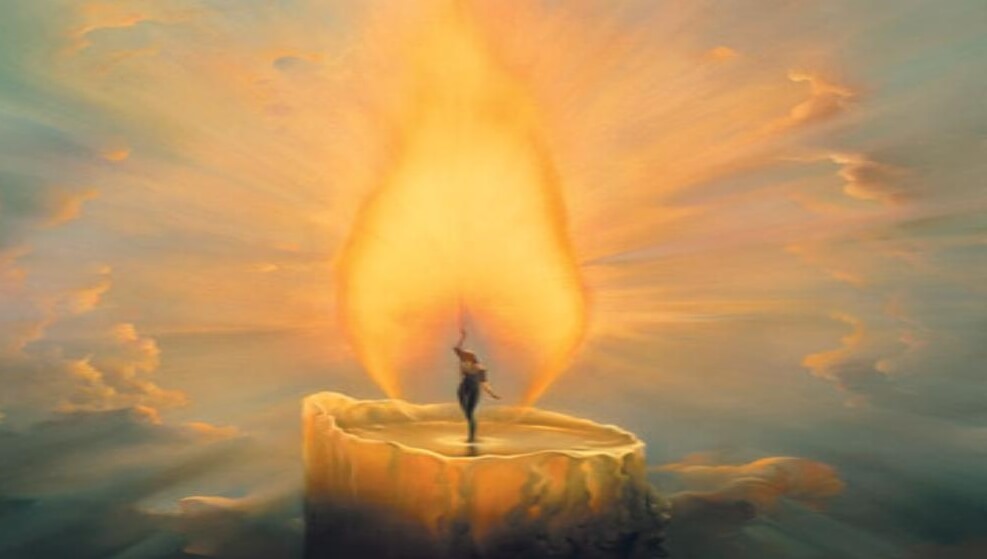 woman in light