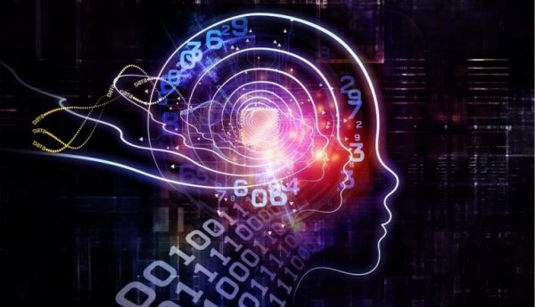 Neuro-linguistic programming as pictured by binary numbers and a brain.