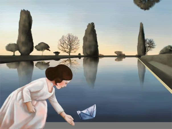 A paper boat.
