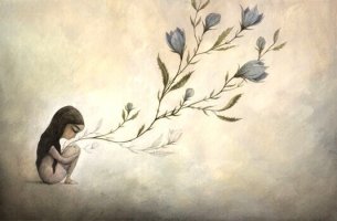 girl with plant