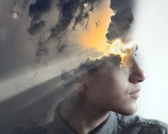 Light illuminating a man's mind: success.