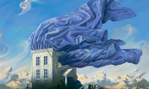 House in wind