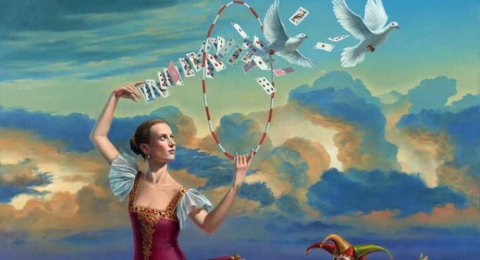 Woman with doves