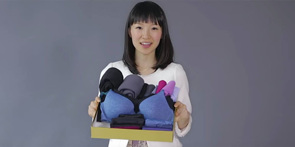 Marie Kondo and organizing clothes.