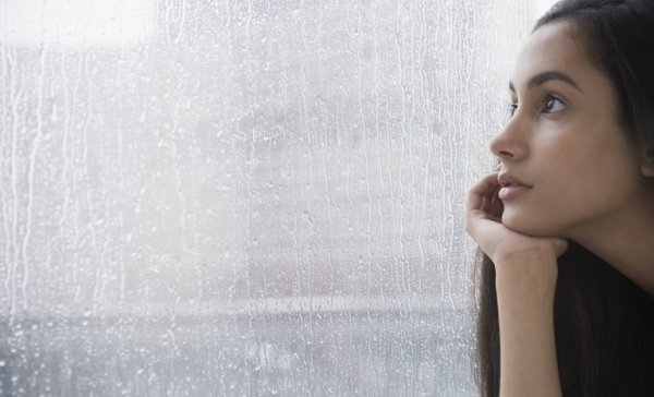 Girl with problems of adolescence