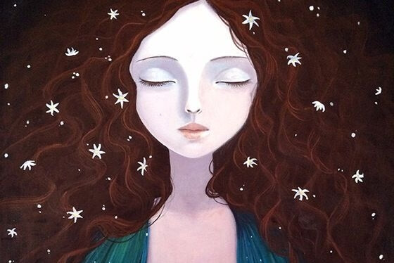 A woman enjoying solitude.