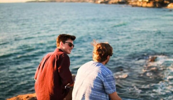 person with a travel buddy