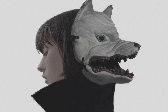 woman with mask