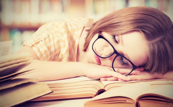 Woman with sleep deprivation