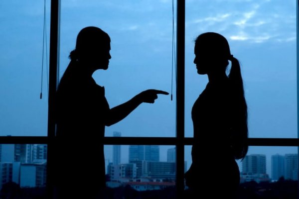 Accusing woman of making mistakes
