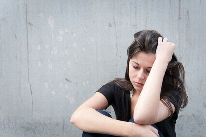 an overwhelmed, upset girl