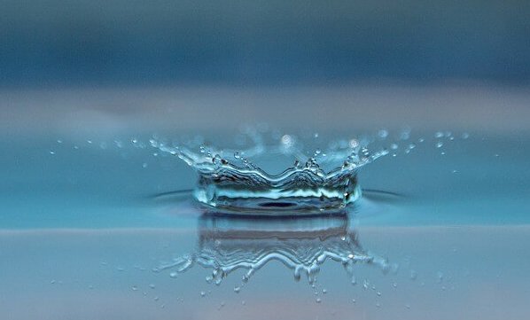 A drop of water is splashing.