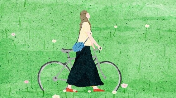 girl and bike