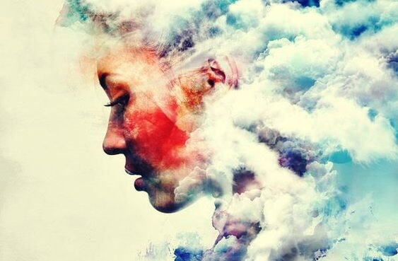 Beliefs that keep you from growing: a colorful, cloudy woman.
