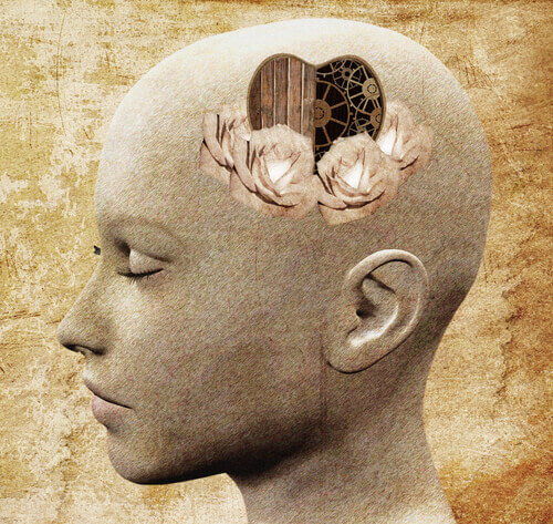 Head with heart and self-reflection