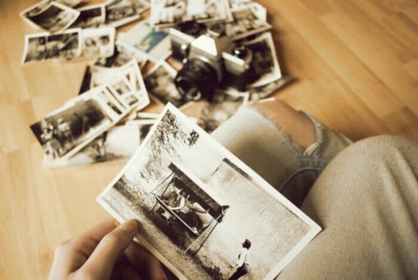 Looking at past photos